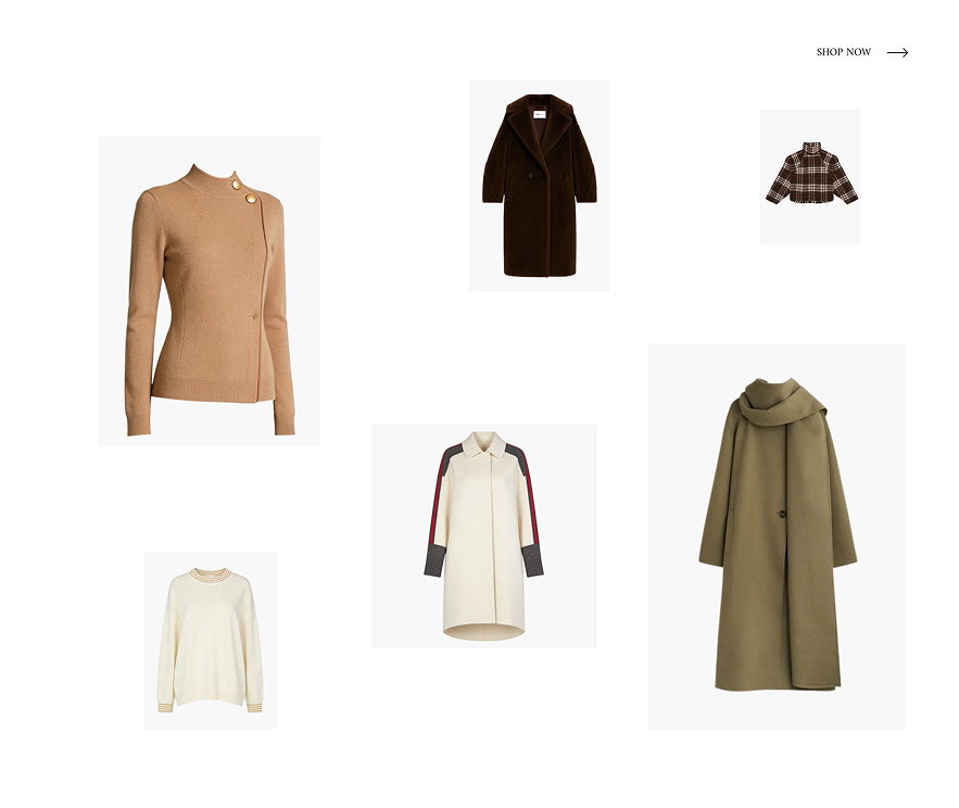Proposed Krizia collection page, with AI-generated fashion concepts.